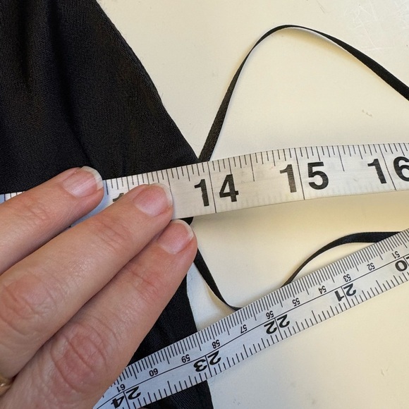 Zara black silky short lingerie spaghetti strap ruched bust short mini dress XS - Picture 8 of 8